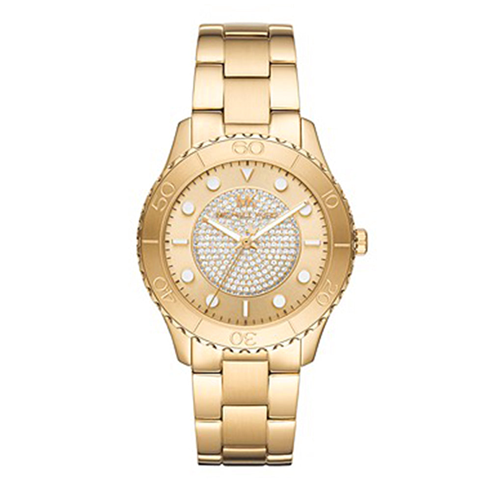Michael Kors Analog Women's Watch Gold Plated Metal Bracelet - MK6911