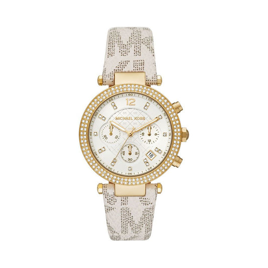 Michael Kors Analog Women's Watch Gold Plated Plastic Strap