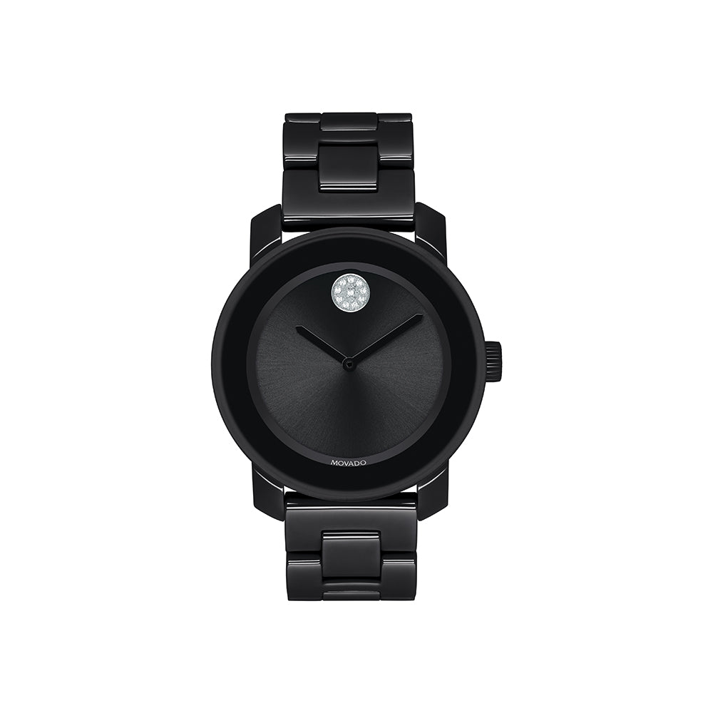 Movado Bold Women's Watch Black Tone Case Quartz