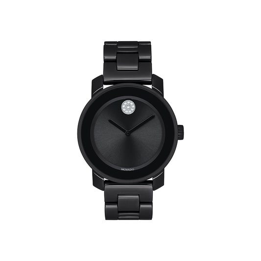 Movado Bold Women's Watch Black Tone Case Quartz