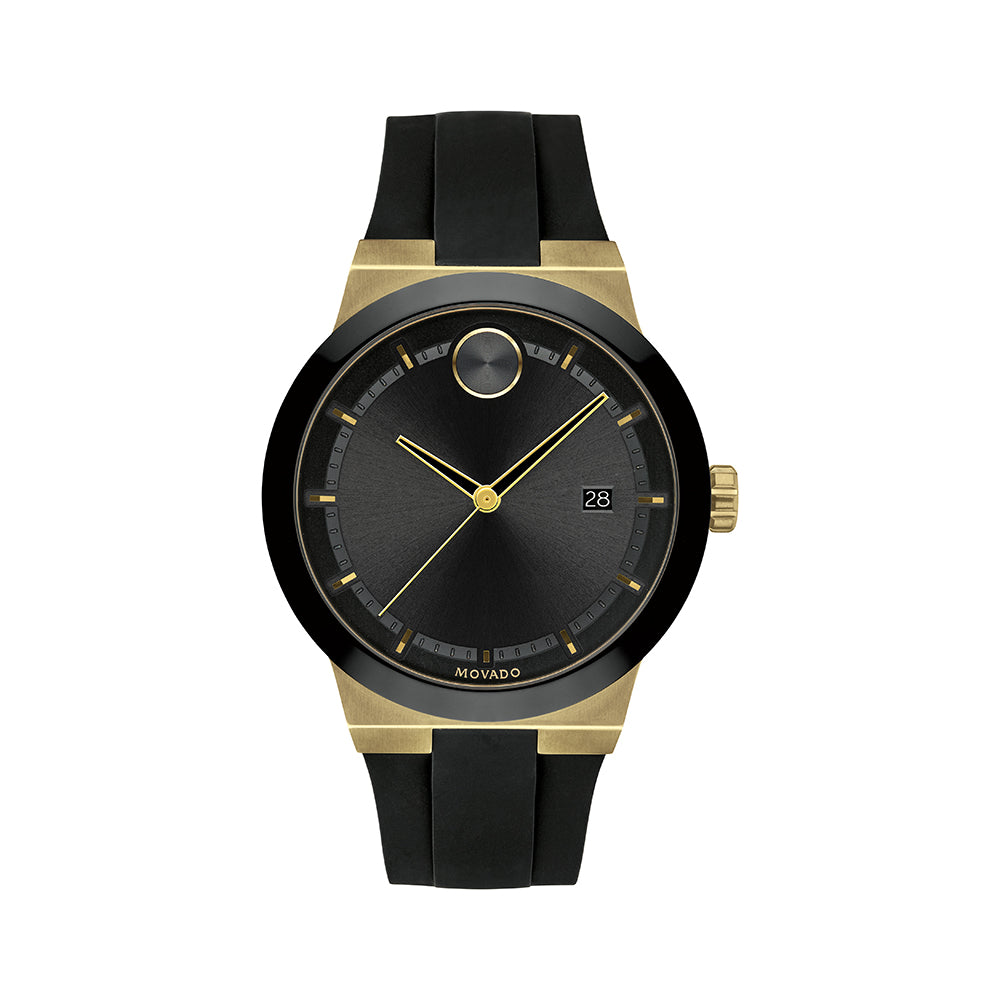 Movado Bold Men's Watch Black Tone Case Quartz