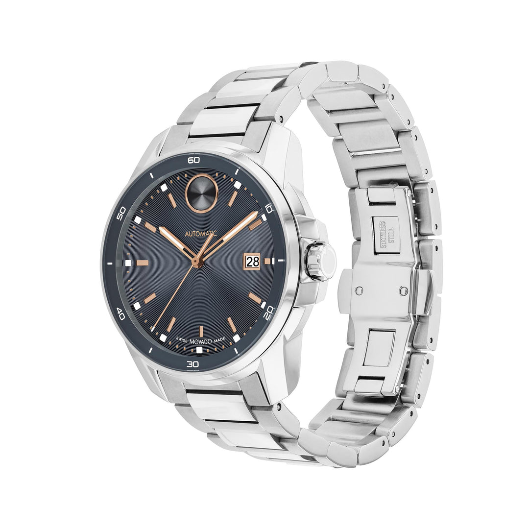 Watch Movado 0607244 Movado Stratus Quartz Blue Dial Stainless