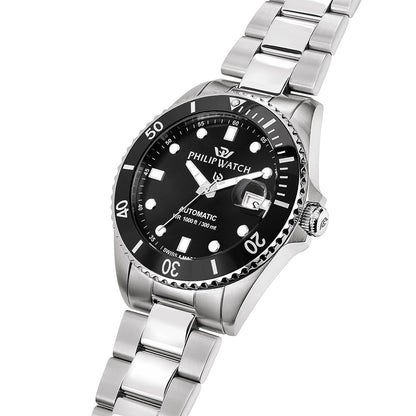 Philip Watch Caribe 42MM Auto 3H Black Dial BR SS