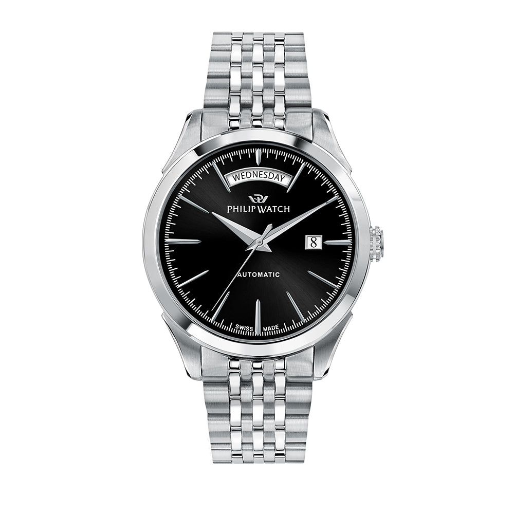 Philip Watch ROMA 41MM AUTO BLACK DIAL BR SS