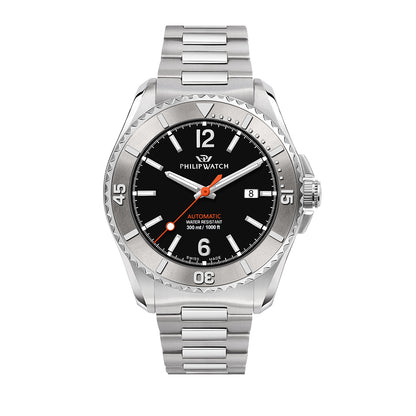Philip Watch Amalfi Diving 43MM Auto Black Dial BR SS - R8223218003