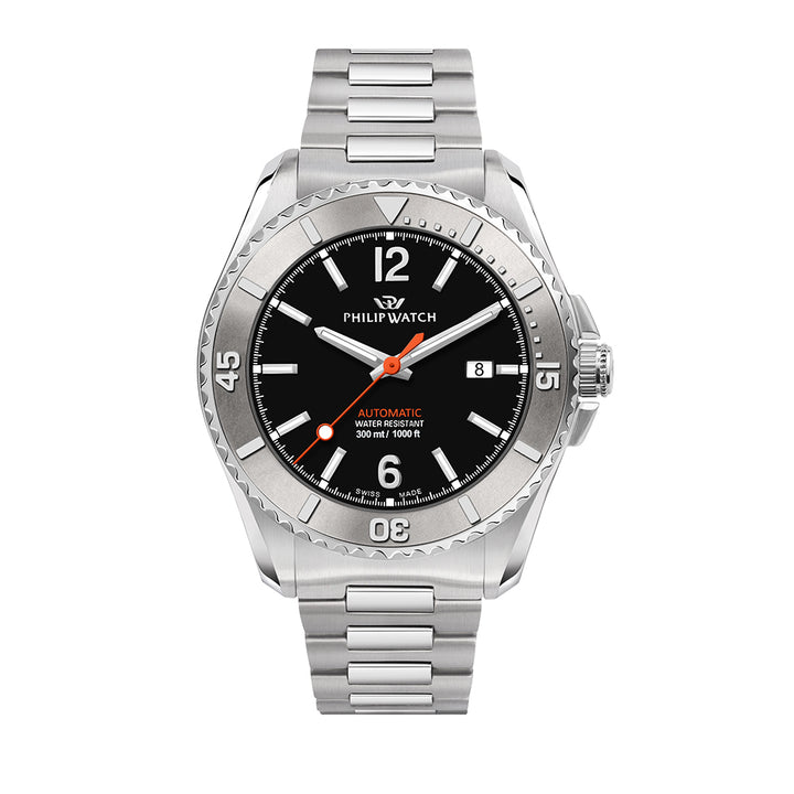 Philip Watch AMALFI DIVING 43MM AUTO BLACK DIAL BR SS