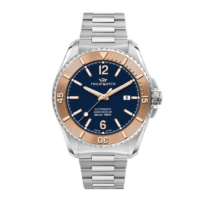 Philip Watch Amalfi Diving 43MM Auto Blue Dial BR SS - R8223218004