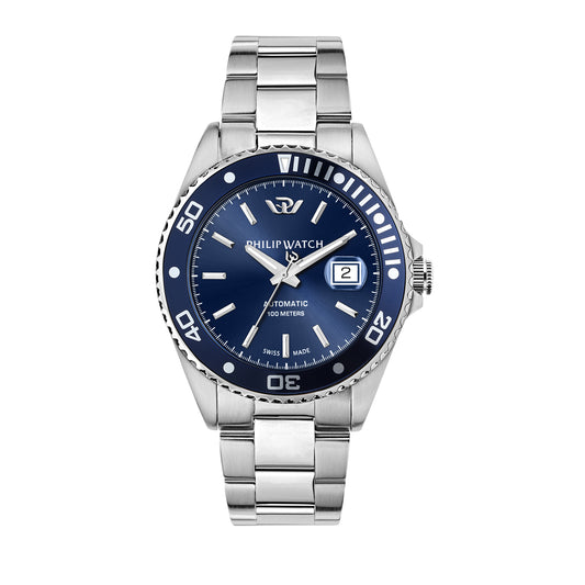 Philip Watch Caribe 42MM Auto Blue Dial BR SS