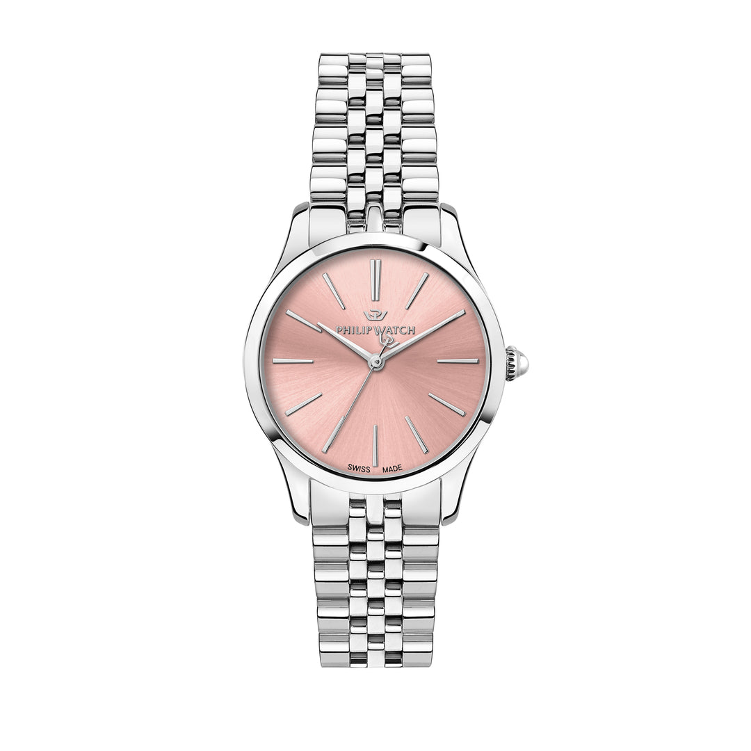 Philip Watch GRACE 32MM 3H ROSE GOLD BR SS