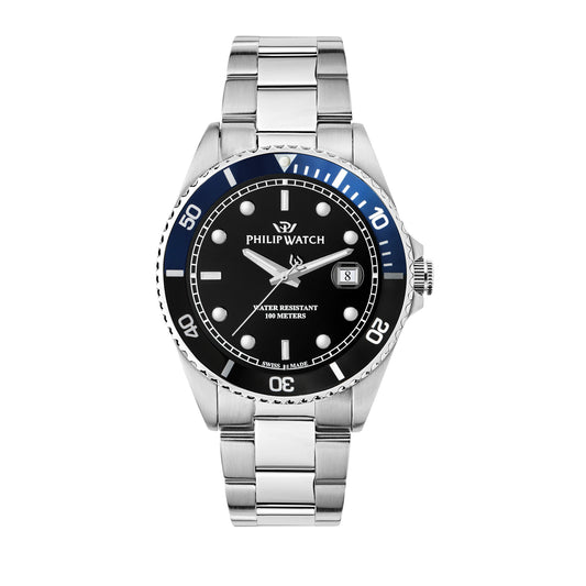 Philip Watch Caribe 42mm 3H Black Dial BR SS