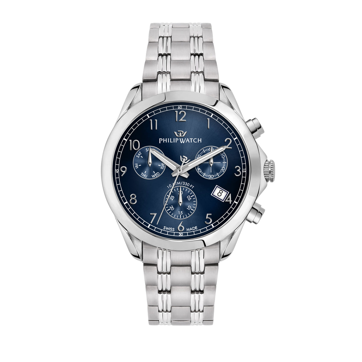 Philip Watch Blaze 41mm CHR Blue Dial BR SS
