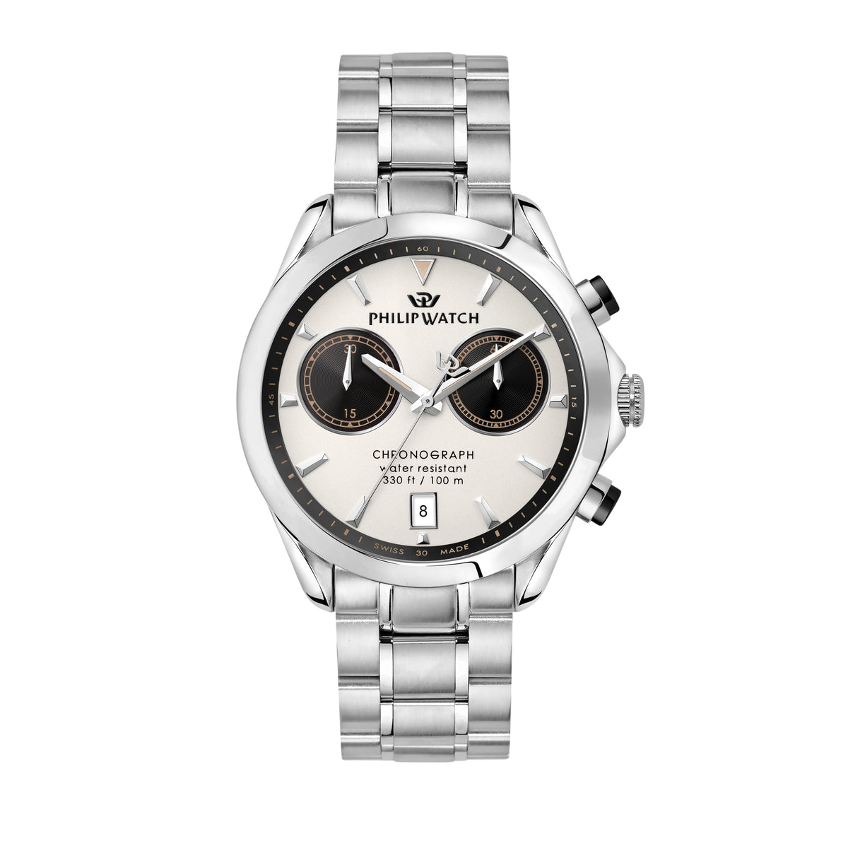 Philip Watch Blaze Racing 41MM CHR White Dial BR SS - R8273665006