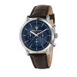 Maserati Epoca 42MM CHR Blue Dial Brown ST