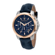 Maserati Successo Ext 44MM CHR SS Blue DIA Blu ST