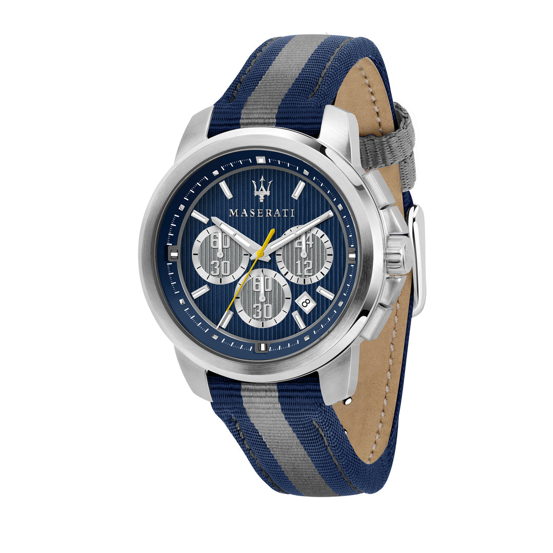 MASERATI ACTIVE POLO 45mm CHR BLUE DIA BLUE+GRA S