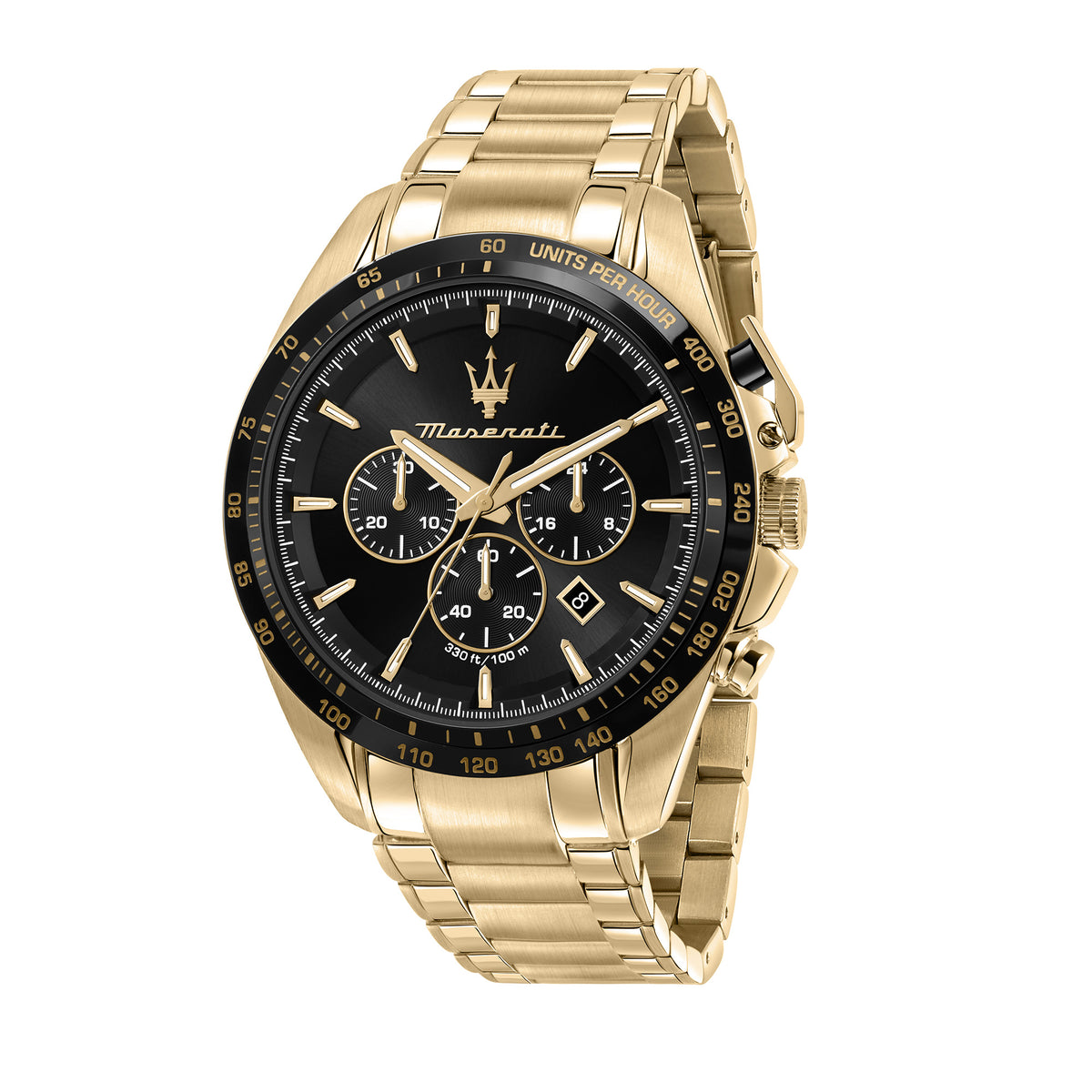 Maserati Traguardo 45MM CHR Black Dial BR YG