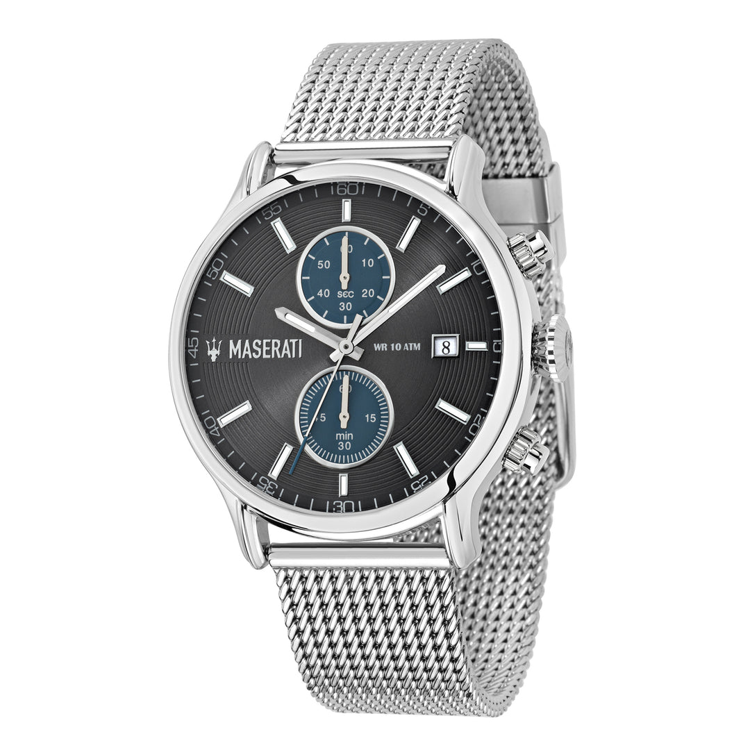 MASERATI EPOCA 43mm CHR GREY DIAL MESH BR SS