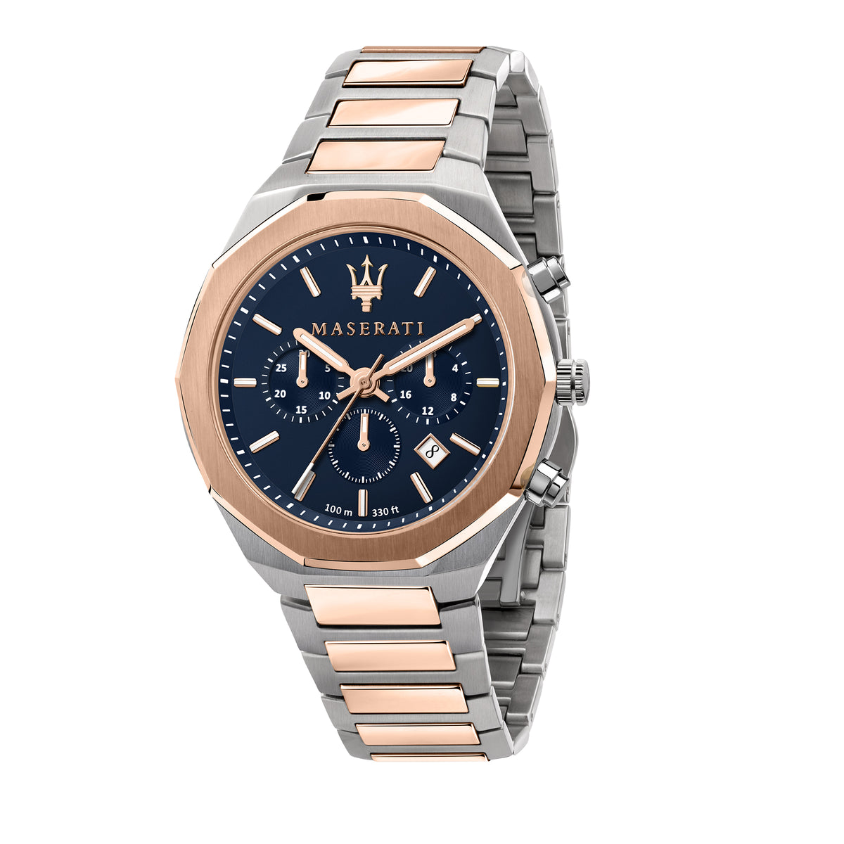 Maserati Stile 45MM CHR Blue Dial BR SS+RG
