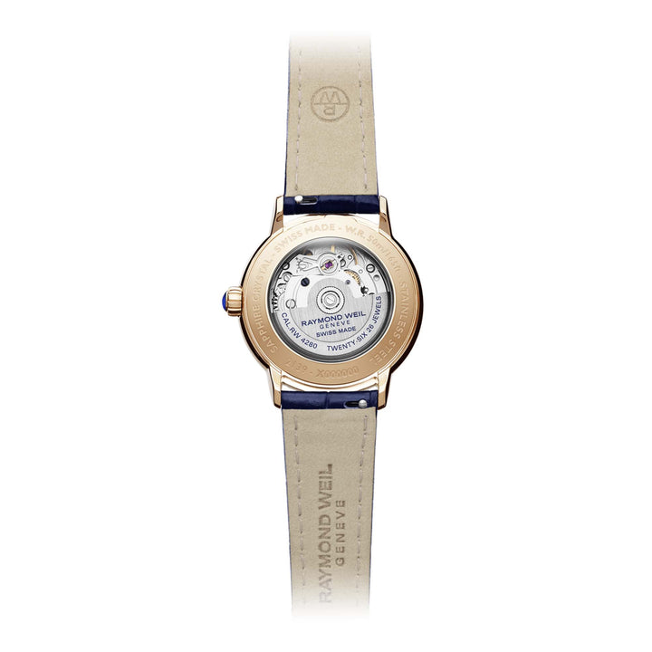 Raymond Weil Women's Maestro Automatic Moon Phase Steel Diamond Strap Mother of Pearl Dial Watch