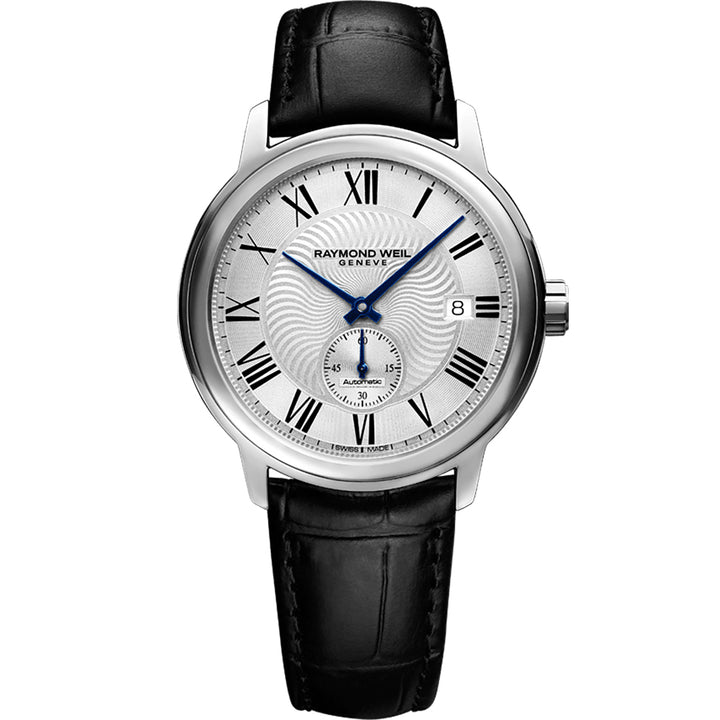 Raymond Weil Men's Maestro Automatic Leather Strap Silver Dial Watch