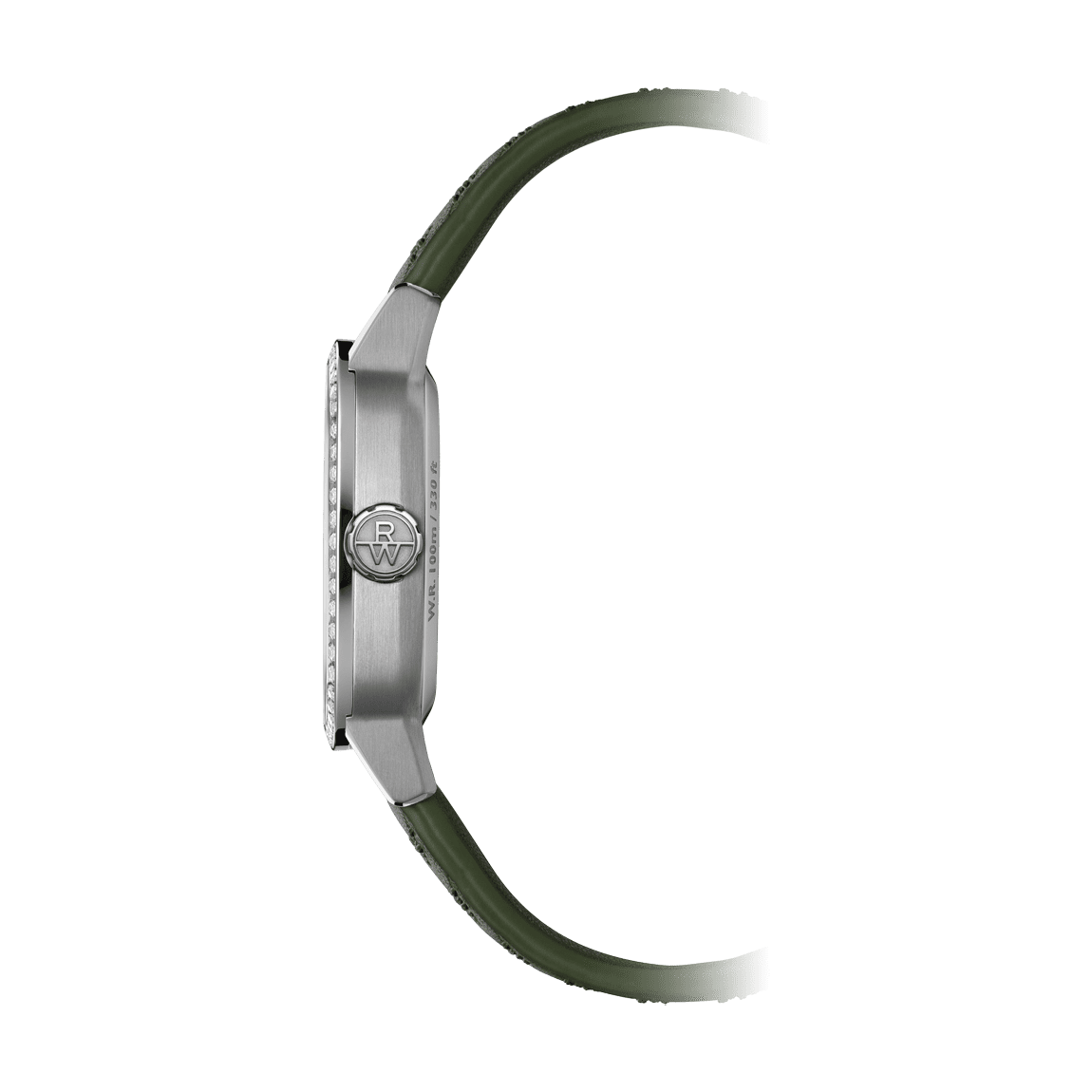 Raymond Weil Freelancer Ladies Automatic Green Dial Leather Watch 34.5 X 34.5mm