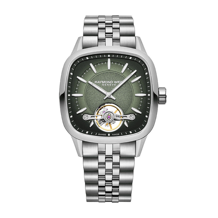 Raymond Weil Freelancer Calibre RW1212 Men’s Automatic Green Steel Watch 40mm