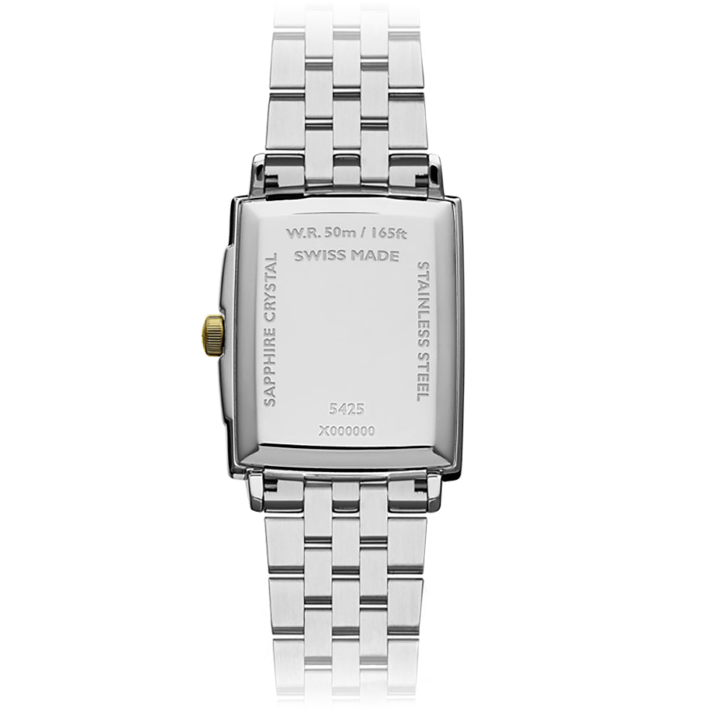 Raymond Weil Men's Toccata Classic Rectangular Two Tone Bracelet White Dial Watch