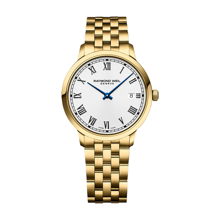 Raymond Weil Toccata Men's Classic Gold PVD White Dial Quartz Watch 39mm