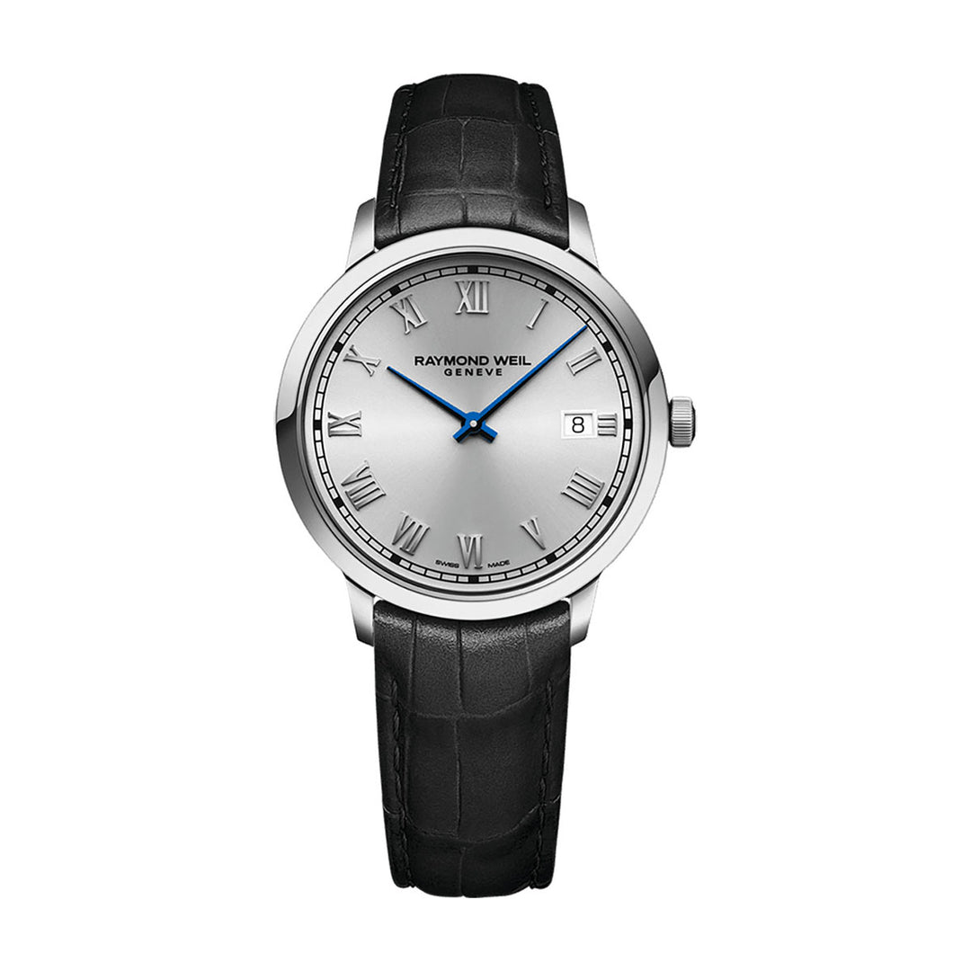 Raymond Weil Toccata Men's Classic Silver Dial Leather Quartz Watch 39mm