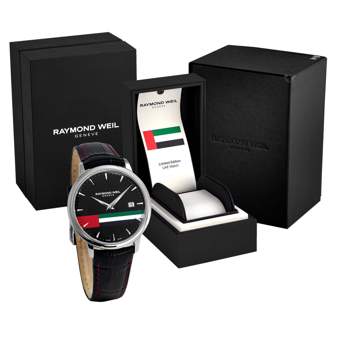 Raymond Weil Limited Edition Toccata Men's UAE National Day Black Strap Black Dial Watch