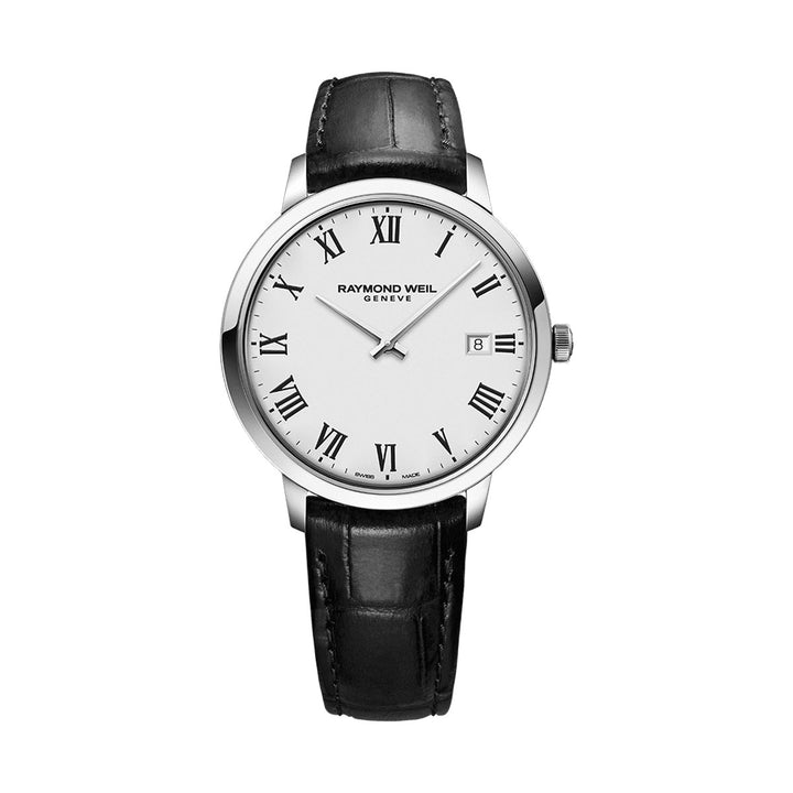 Raymond Weil Men's Toccata Leather Strap White Dial Watch