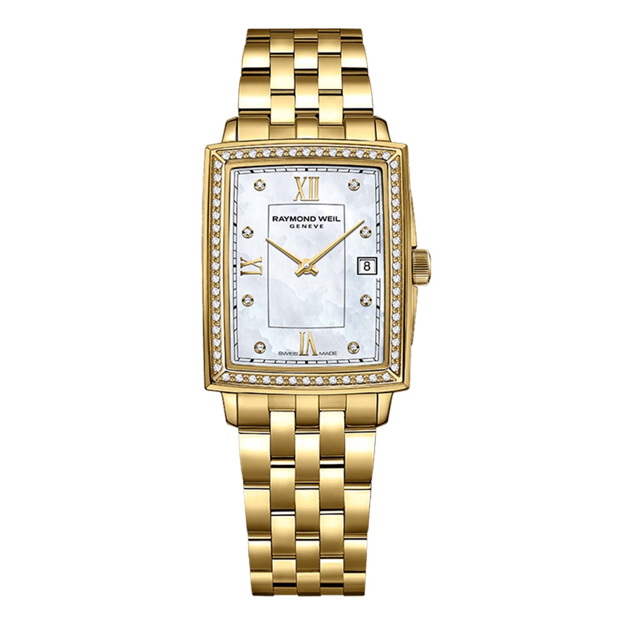 Raymond Weil Women s Toccata Quartz Gold Bracelet White Mother of