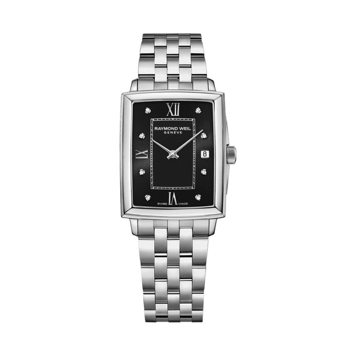 Raymond Weil Women's Toccata Steel Bracelet Black Dial Diamond Watch