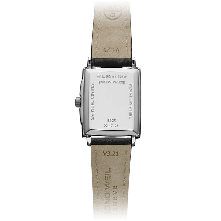 Raymond Weil Women's Toccata Leather Strap Black Dial Diamond Watch