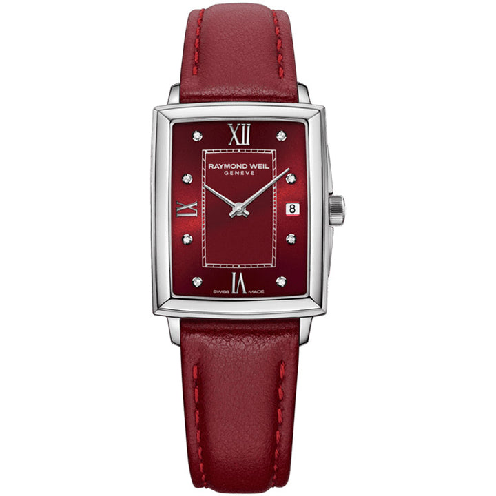 Raymond Weil Women's Diamond Toccata Quartz Ruby Dial Watch