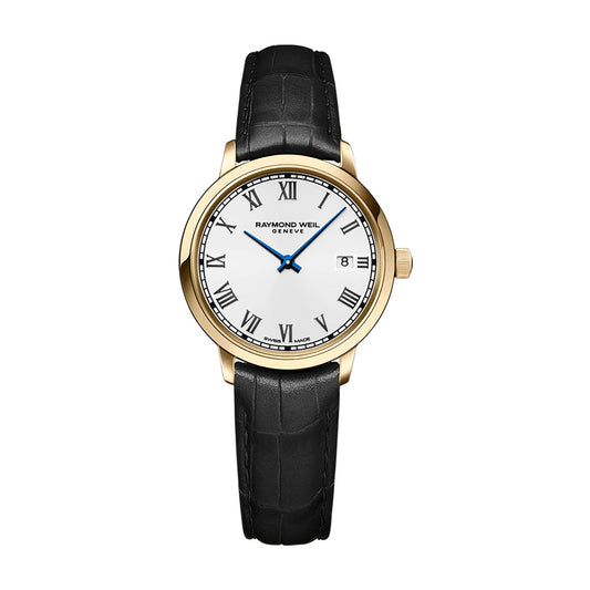Raymond Weil Toccata Women's Gold PVD Leather Quartz Watch 29mm