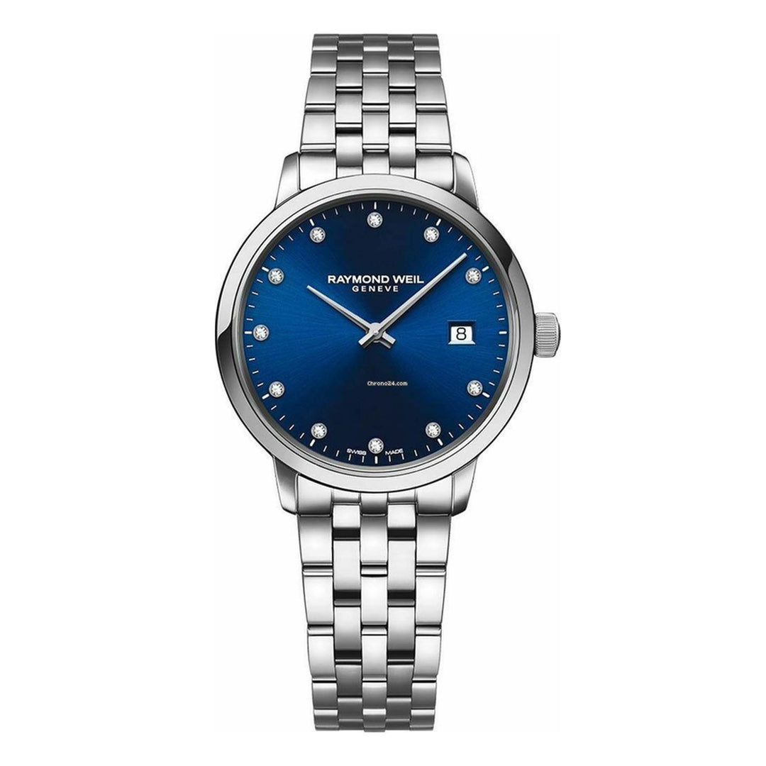 Raymond Weil Women's Toccata Quartz Steel Bracelet Dimond Blue Dial Watch