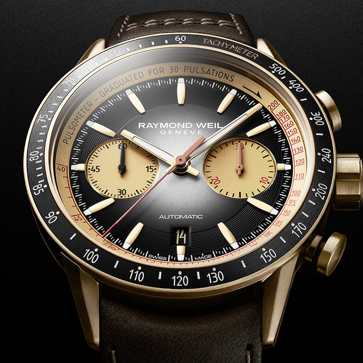 Raymond Weil Freelancer Limited Edition Men's Automatic Bi-Compax Bronze Black Gradient Dial Watch