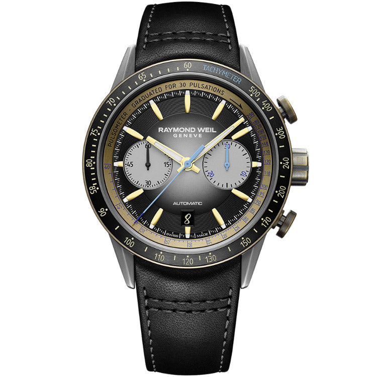 Raymond Weil Freelancer Men's Automatic Bi-Compax Bronze Titanium Blac ...