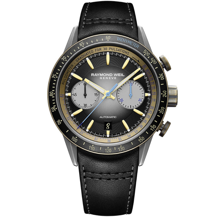 Raymond Weil Freelancer Men's Automatic Bi-Compax Bronze Titanium Black Gradient Dial Watch