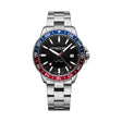 Raymond Weil Men's Tango 300 Quartz GMT Bracelet Blue Red Diver Black Dial Watch