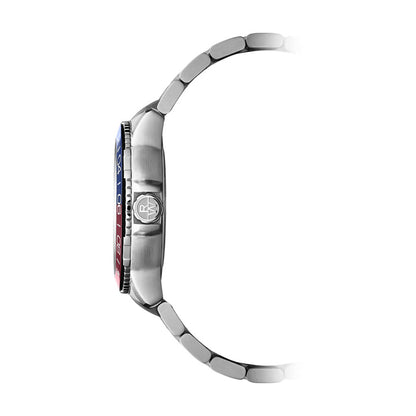 Raymond Weil Men's Tango 300 Quartz GMT Bracelet Blue Red Diver Black Dial Watch