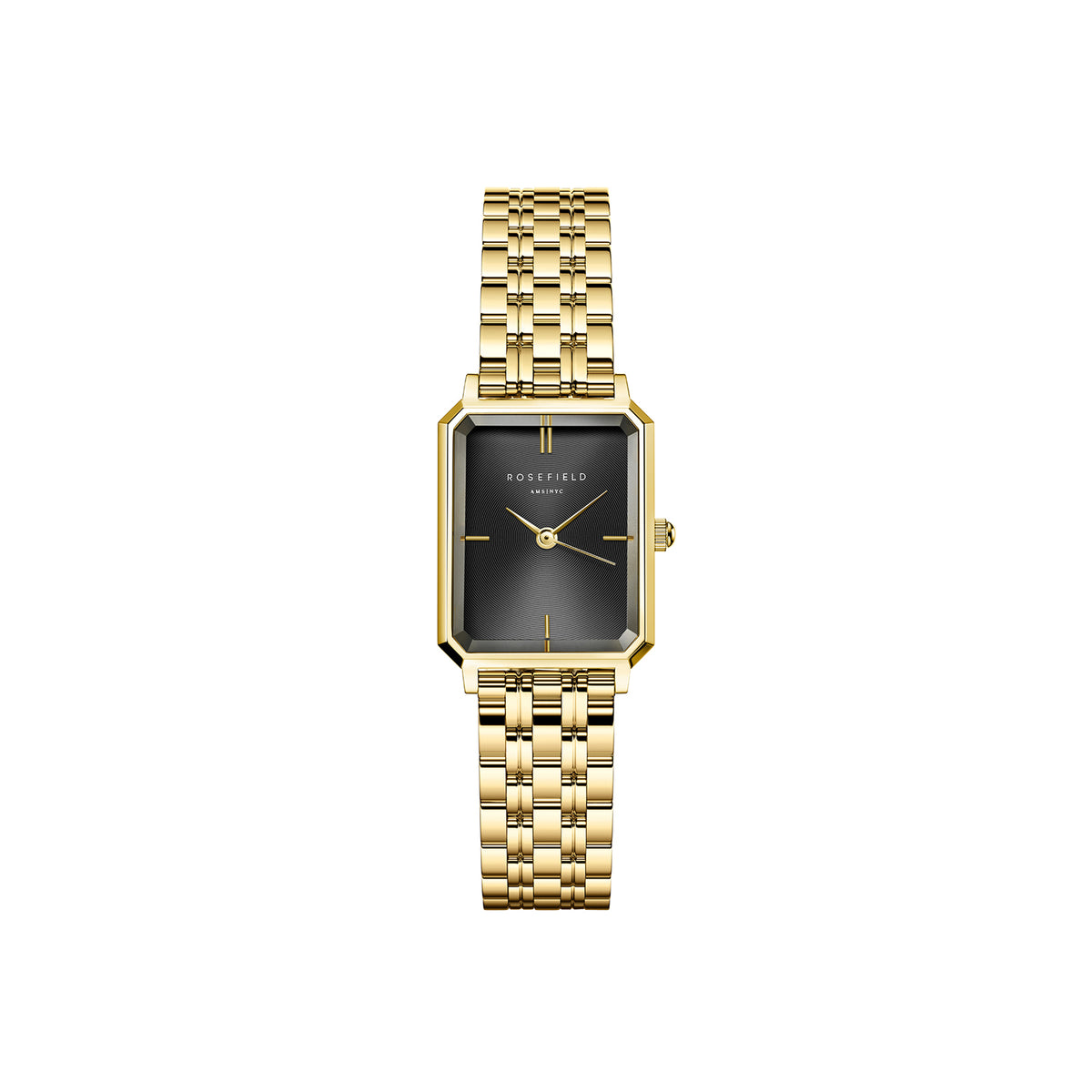 Rosefield Octagon XS White Sunray Steel GoldLadies Watch