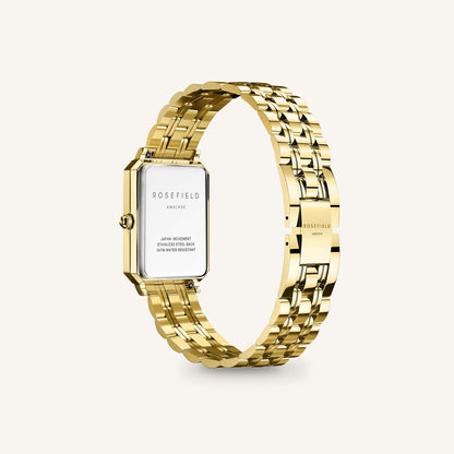 Rosefield Octagon XS White Sunray Steel GoldLadies Watch
