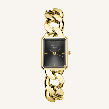 Rosefield The Octagon XS Chain Watch Studio Edition Black GoldLadies Watch