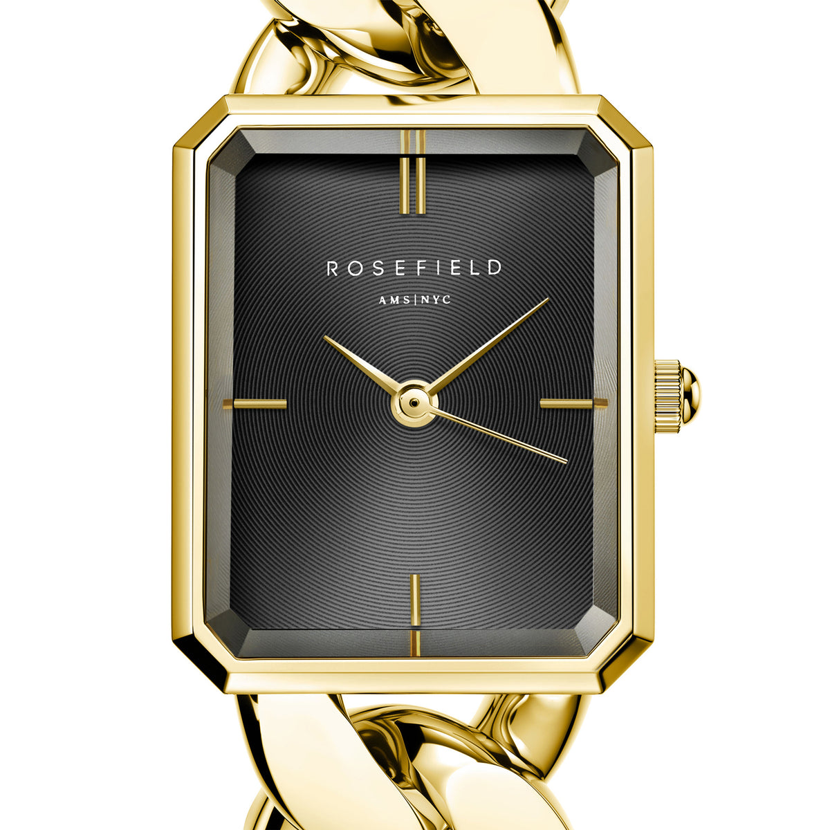 Rosefield The Octagon XS Chain Watch Studio Edition Black GoldLadies Watch