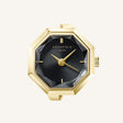Rosefield Rosefield Studio Octagonal Watch Ring Black GoldLadies Watch