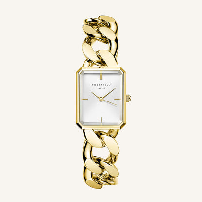 Rosefield The Octagon XS Chain Watch Studio Edition White GoldLadies Watch