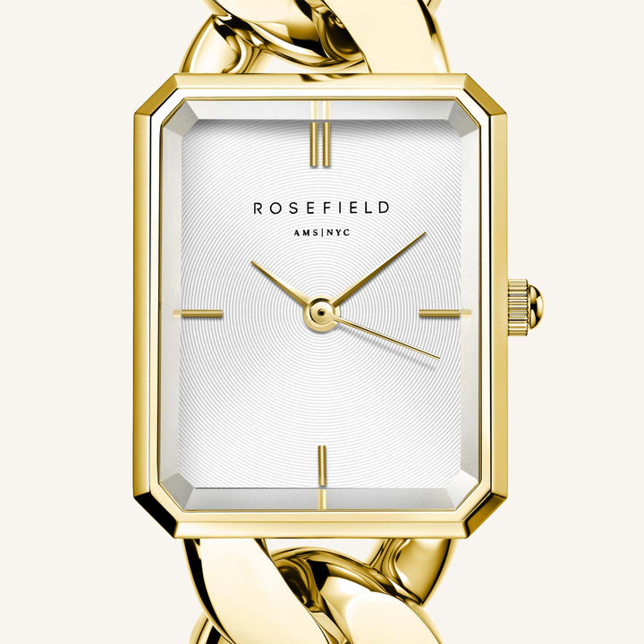 Rosefield The Octagon XS Chain Watch Studio Edition White GoldLadies Watch