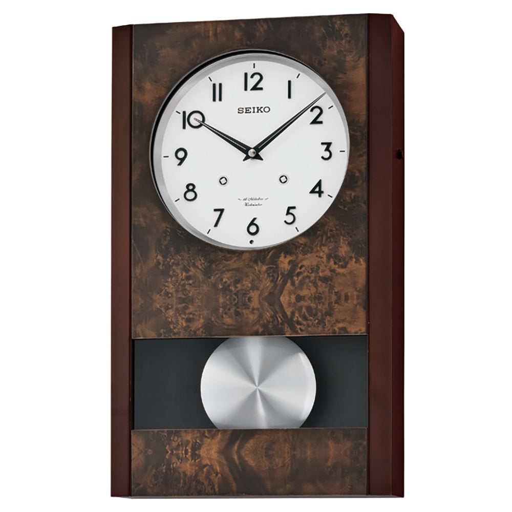 QXM359B - Seiko Wooden Wall Clock